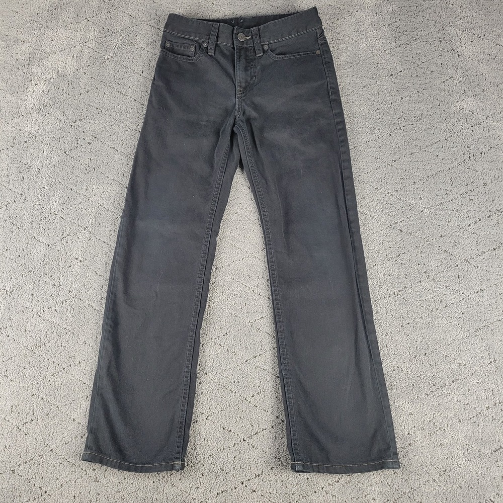 Polo Ralph Lauren Jeans Boys 8 Black Straight Leg Dark Wash Denim
